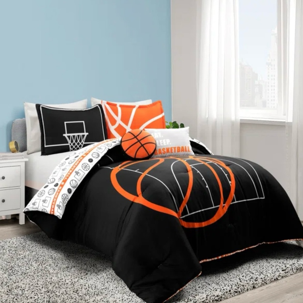 4 Piece Basketball Quilt Set, size Queen